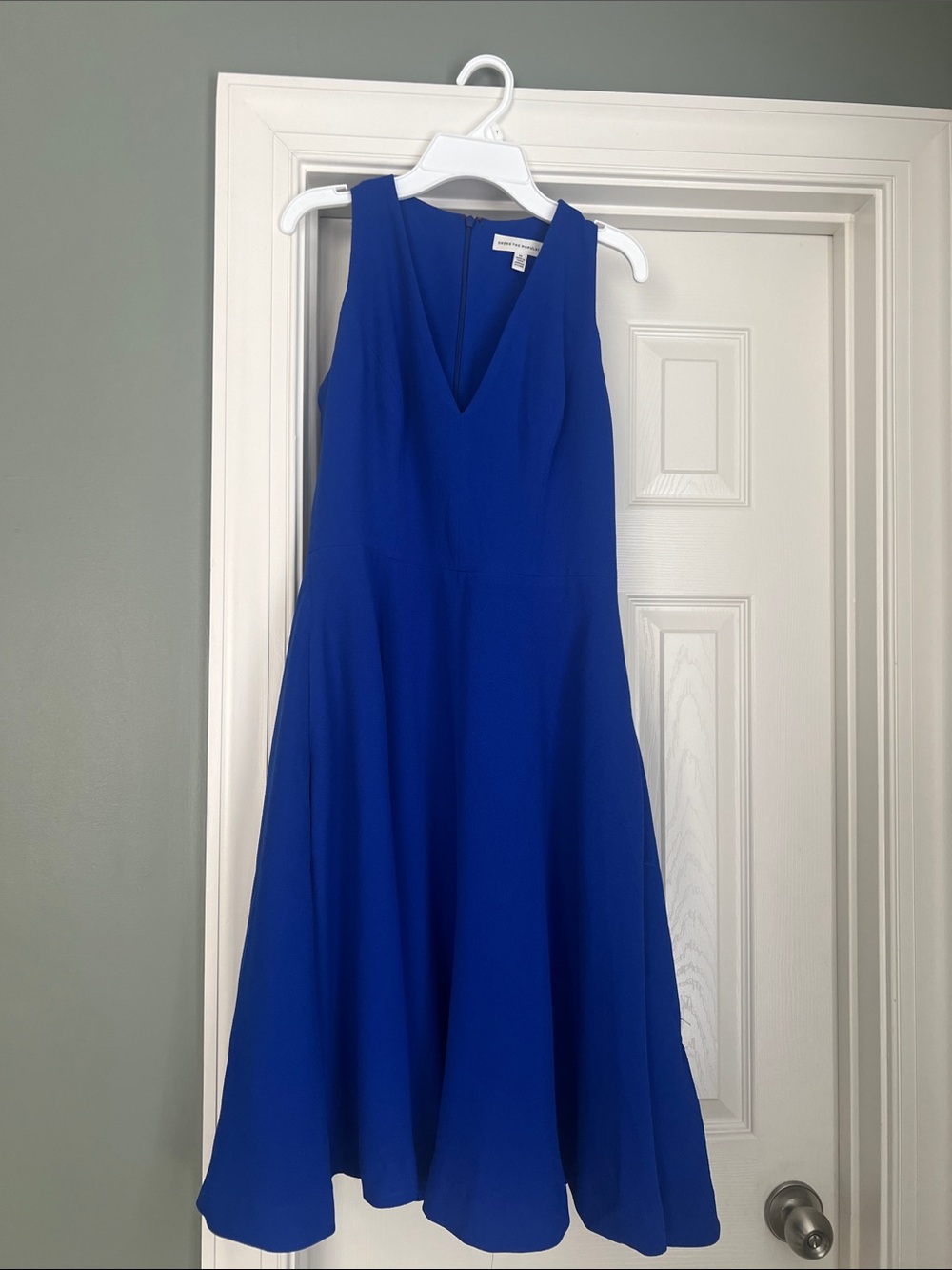 Dress the Population Royal Blue V-Neck Midi Dress
